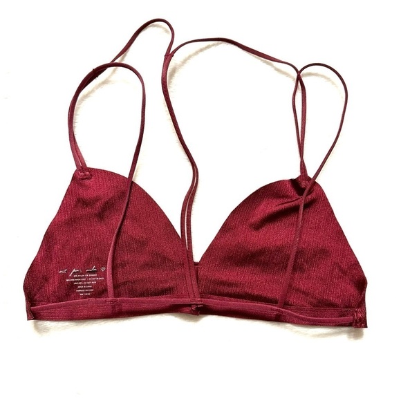 Out From Under Urban Outfitters Burgundy Red Bralette NWOT - Picture 2 of 5